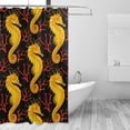 thumbnail image 2 of FREEAMG Home Decor Shower Curtain, Seamless Pattern Seahorse Coral Waterproof Bath Curtain, Washable Fabric Decor Shower Curtains for Bathroom, 60x72 inch, 2 of 5