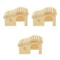 thumbnail image 3 of OUNONA 3pcs Dwarf Hamster House DIY Wood Hut Hideout Cage for Small Animals Pet Rat Mouse Dwarf Hamsters Guinea Pig, 3 of 8
