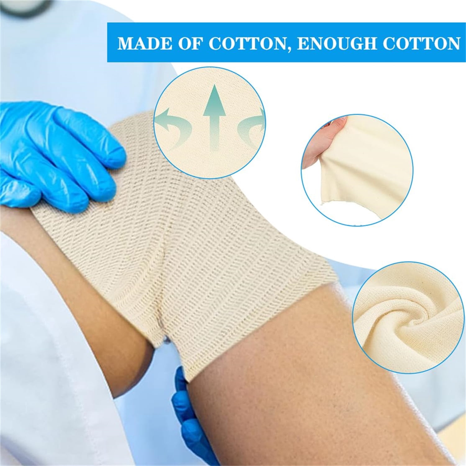 1 Roll Tubular Bandages,Elastic Bandage Sleeve Cotton Tubular Stockinette Gauze Roll for Cast Plaster Comfort Wear,Reusable Compression Support Bandage Roll for Joint Tissue (4 Inch X 11 Yard)