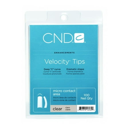 Creative Nail Design Mask - CND Creative Nail Design Nail Tips Velocity CLEAR Size 0-10 100ct/Tray