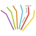 thumbnail image 2 of WZXPWT Soft Silicone Straws 6-Piece Set, Multipurpose Reusable Juice & Milk Drinking Tubes, Colorful Bendable Sustainable Straws for Eco-Friendly Hydration, 2 of 6