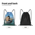 thumbnail image 5 of Kdxio Two Brave Cats Are Floating On The Sea Iceberg Print Drawstring Backpack Bag,Waterproof Draw String Back Sack, Gym Drawstring Bags Swim Bag For Unisex, 5 of 9