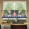 thumbnail image 4 of Yayeee Kitchen Curtains Tier Set of 2 Light Filtering 57"x24" Over Sink Window Panels, Floral Vase, 4 of 7