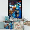 thumbnail image 3 of Boats During Warm Sunset Resting On The Water X 16 in x 32 in Framed Painting Canvas Art Print, by Designart, 3 of 4