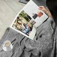 thumbnail image 6 of PAVILIA Premium Fleece Blanket with Sleeves for Women Men Adult, Wearable Blanket Warm Cozy, Super Soft Sleeved Throw with Arm, Gift for Women Mom Wife (Melange Gray, Regular Pocket), 6 of 8