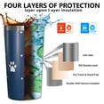 thumbnail image 3 of Paw Print 10oz Tumblers Stainless Steel Tumbler with Lid and Straw,Vacuum Insulated Double Wall Travel Tumbler Cups with Cleaning Brush for Coffee, Tea, 3 of 4
