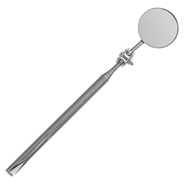 Espejo de inspección telescópico redondo de 30 mm, mini espejo giratorio para mecánicos, herramienta extensible de acero inoxidable para observación.