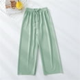 thumbnail image 2 of LWNYDPLSD Wide Leg Sweatpants Girls Sweatpants Size 14-16 Cute Sweatpants for Girls 10-12 12 Month Girl Pants Little Girl Clothes 4t-5t Clothes, Light Green 18-24 Months, 2 of 9