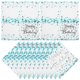 thumbnail image 1 of KAKOWELY 40 servilletas desechables de papel de aluminio plateado con lunares azules y feliz cumpleaños, para bar, fiesta de cumpleaños, cenas, bodas, baby showers y fiestas., 1 of 5