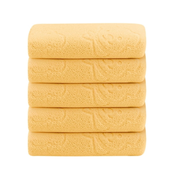 Yhmxh Toallas de mano de algodón, toallas faciales lisas con relieve de oso de cinco colores, toallas de baño suaves y absorbentes para la limpieza.