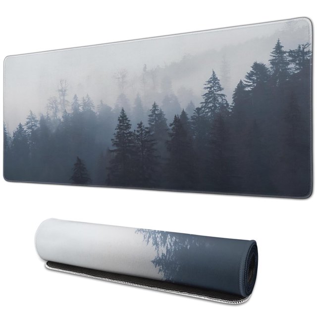 Complete Your Workspace: Non-Slip XXL Mouse Pad, Full Desk Mat, Immersive Forest Design, Perfect for Gaming - 31.5 x 11.8 inches