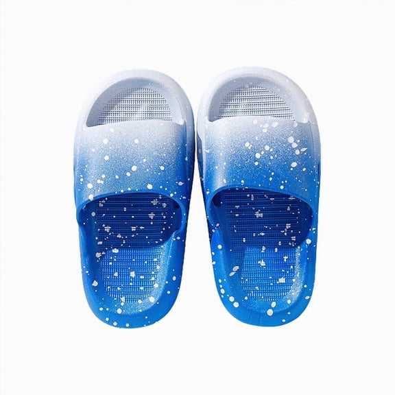Ccpelsie Slides for Kids hower Slippers Bathroom Pool Sandals oys Girls Comfy Thick Sole Slippers Summer Non-Slip Beach Shoes(Blue,5.5)