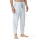 thumbnail image 4 of Pantalones largos para hombre, moda, lisos, informales, cintura elástica, multibolsillos, deportivos, 4 of 6