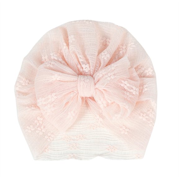 RYUJNDK Baby Lace Hat Newborn Baby Turban Baby Girls Hospital Hat Infant Toddler Kid Hat Big Hair Bow Head Wrap