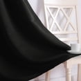 thumbnail image 3 of Homi Drapes 100% Blackout Curtain Triple Pinch Pleat Thermal Insulated Room Darkening Spill Proof Machine Washable Window Treatment Panels (1 Panel, 100x95, Black), 3 of 8
