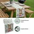 thumbnail image 5 of Bunny Easter Table Runner - 90 Inch Long, Kitchen Dining Table Runner Dresser Scarves, Green Plaid Spring Floral Pastoral Farmhouse Decor for Coffee Tables Wedding Party Banquet, 5 of 8