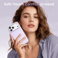 thumbnail image 6 of ouhos for iPhone 18 Pro Magnetic Silicone Case, Built-in Screen Protector, Full Camera Lens Protection, Shockproof Drop Resistant Slim Phone Cover, Pastel Lilac, 6 of 7