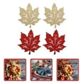 thumbnail image 3 of 4 Pcs Sets de Table Feuille d'Érable Automne, Sets de Table en Forme de Feuille d'Érable pour l'Action de Grâce, 3 of 7