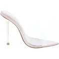 thumbnail image 6 of Bella Marie Womens Addy-1 Fashion Lucite Transparent High Heel Dress Shoes, 6 of 7
