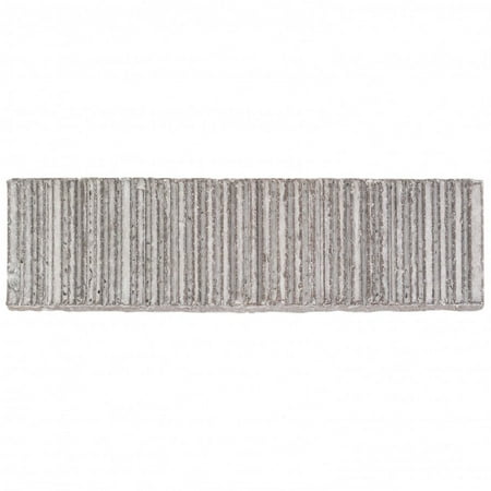 Bond Tile Westport Summit Light Gray 2 in. x 9 in. Glazed Clay Subway Wall Tile Sample