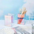 thumbnail image 3 of 2 Pcs Rainbow Acrylic Pen Holders Iridescent Color Pencil Holder Make up Brush Holder Pen Pot Organizers Pen Cup, 3 of 9