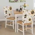 thumbnail image 5 of Summer Sunflower Chair Covers Set of 4 Bee Floral Vintage Farmhouse Chair Back Covers Stretch Removable Washable Slipcovers Protector for Dining Room Kitchen Party Decor, 5 of 9