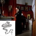 thumbnail image 2 of Collar con colgante de rosario católico con cuentas, joyería religiosa, 2 of 5