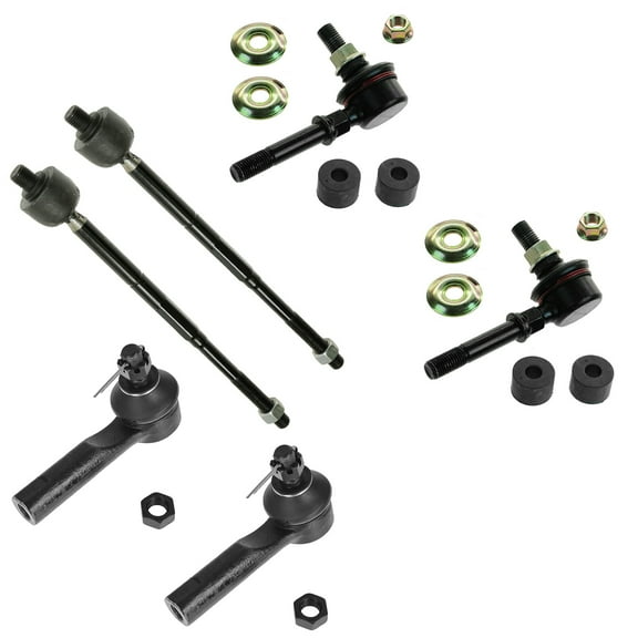 TRQ Inner Outer Tie Rod Sway Bar Link Kit LH RH Set of 6 for Nissan Sentra 200SX PSA58955