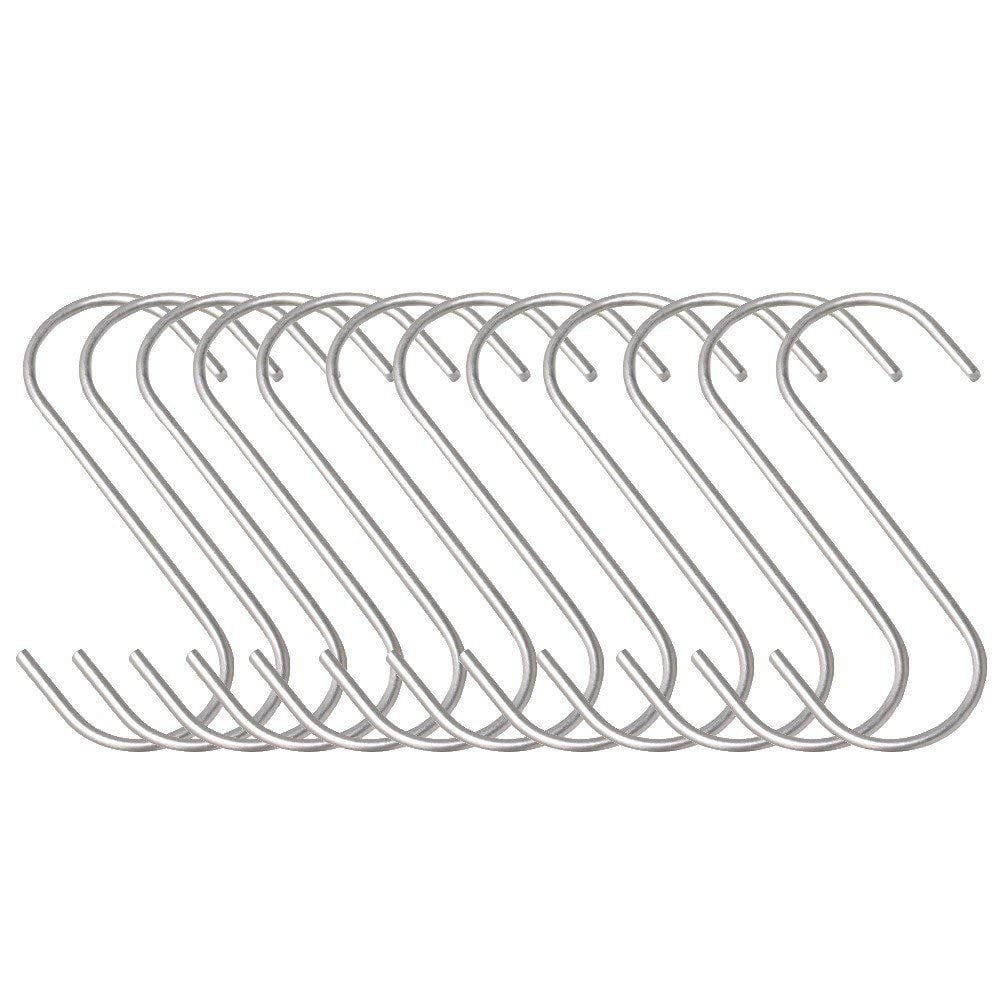 Wideskall 5" inch Metal S Shaped Type Utility Hooks Hanging Hooks