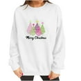 thumbnail image 5 of Craaazy Women's Christmas Shirt Long Sleeve Merry Christmas Sweatshirts Casual Pullover Tops Gifts, 5 of 9