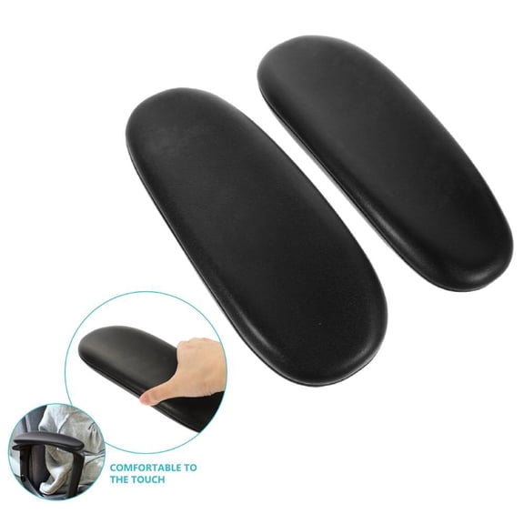 UEETEK 2Pcs Black Elbow Pillow Support Pads for Office Chair Armrest Universal Fit and Stable Attachment