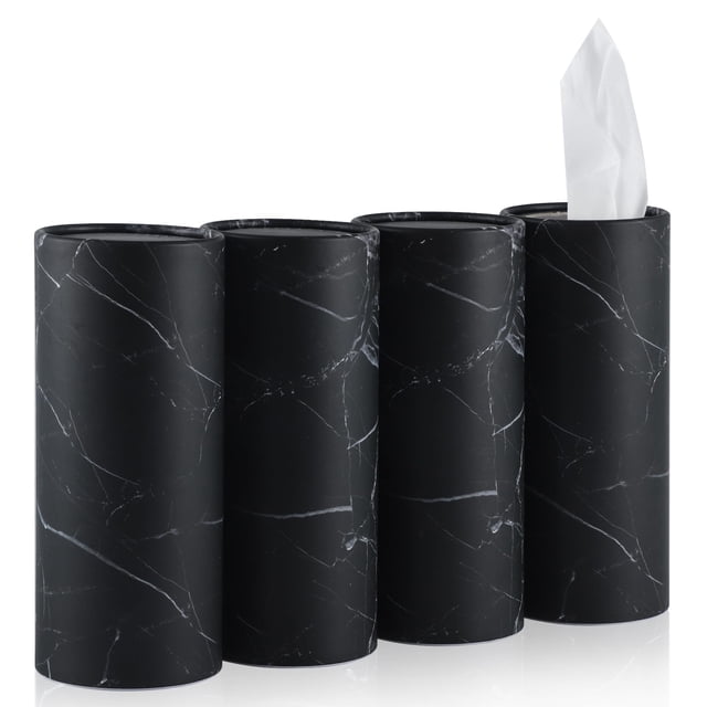 Porta pañuelos para auto SINGARO, 4 unidades, 200 pañuelos, negro