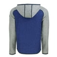 thumbnail image 3 of Men's Cutter & Buck  Royal/Heather Gray Denver Broncos Throwback Mainsail Sweater-Knit Full-Zip Hoodie, 3 of 3
