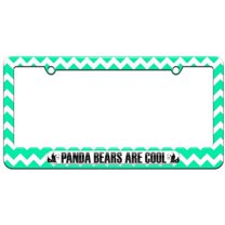 Panda Bears Are Cool, Animal Love License Plate Tag Frame, Multiple Colors