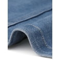 thumbnail image 5 of INSPIRE CHIC Jean Dresses for Women Button Down V Neck Sleeveless Collarless Mini Denim Dress with Pockets S Light Blue, 5 of 6