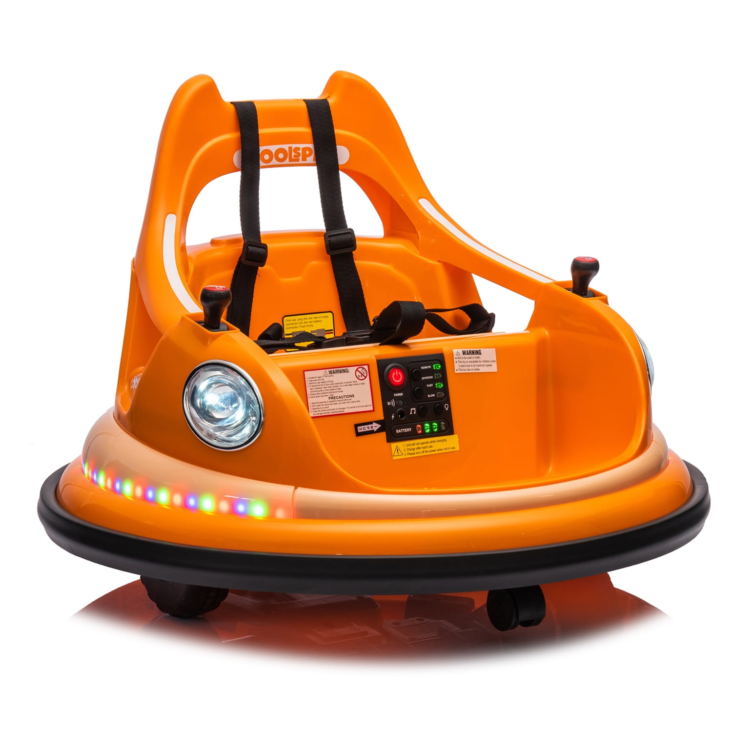 CIPACHO 12V Ride On Electric Bumper Car for Kids & Toddlers, Baby Bumping Toy Cars Gifts for 18 Months, Orange CIPACHO 12V Ride On Electric Bumper Car for Kids & Toddlers, Baby Bumping Toy Cars Gifts for 18 Months, Orange