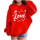 thumbnail image 1 of Sudadera con capucha y estampado de corazón de San Valentín, sudadera de manga larga para niños y niñas, chaqueta para niñas de talla mediana y grande., 1 of 7