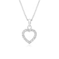 thumbnail image 6 of Femme Jam 925 Sterling Silver Cubic Zirconia Heart Shape Pendant for Women, 6 of 7