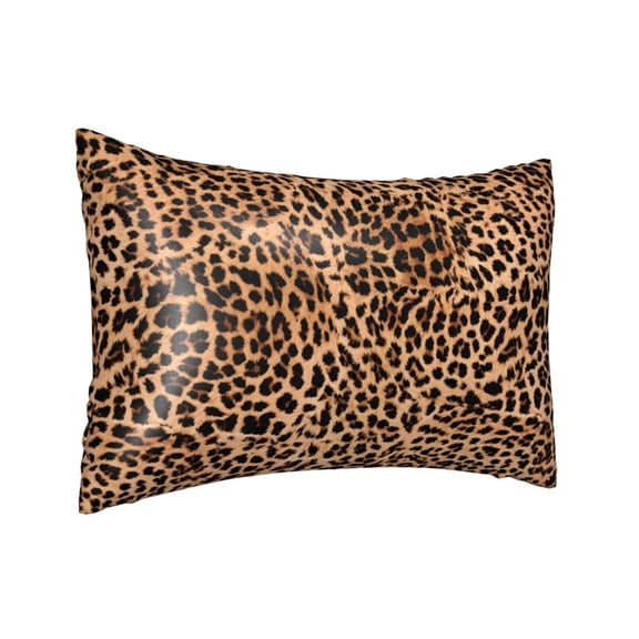 Imitation Silk Hair Care Pillowcase 20x30in Invisible Zipper Design Satin Pillowcase For Bedroom Living Room Sofa Hotel Animal Leopard Pattern
