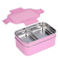 thumbnail image 2 of Bento Box, Recyclable Multipurpose Stainless Steel Bento Box Double Layer Safe Reusable With Compartment For School For Office For Travel Black,Pink,Green,Blue, 2 of 8