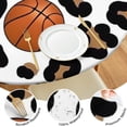 thumbnail image 4 of White Leopard Basketballs Pattern Round Fitted Tablecloth with Elastic Edge,Dining Table Cover Waterproof,Outdoor Round Tablecloth for Camping,Dining,Indoor and Outdoor, 4 of 7