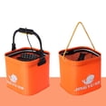 thumbnail image 3 of SIEYIO Lightweight Fishing Bucket with Handle Collapsible Bucket Fishing Water Pail, 3 of 15
