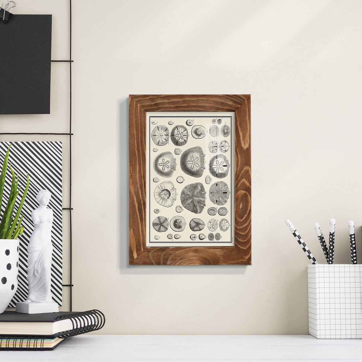 Aegean Collection II -Framed Print w/glass-Walnut