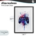 thumbnail image 4 of Stupell Industries Contemporary Burst of Color Controller Black Framed Print Under Glass, 14 x 20, by Creative Studio, 4 of 8