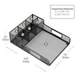 thumbnail image 4 of Mind Reader Utensil Napkin & Plate Holder, Silverware Organizer, Serving Tray, Metal, Black, 4 of 14