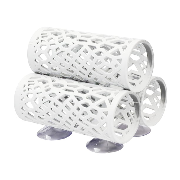 Túnel 3 en 1 para peces Betta, decoración para acuario, escondite para peces pequeños, hamaca para Betta con ventosas, tubo de descanso y juego para Betta, guppies, tetras neón