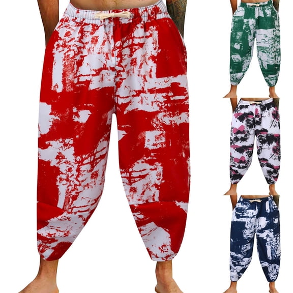 XINPING Men Shorts Slim Fit Floral Swim Trunks Quick Dry 4th Of July Swim Trunks with Pockets Anti-Chafe Swimwear Bathing Suits