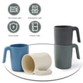 Loobuu Plastic Mug Set 4 Pieces, Unbreakable And Reusable Light Weight Travel Coffee Mugs