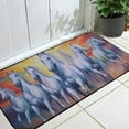 thumbnail image 2 of ONETECH Horses Sky Rainbow Outside Entry Yard Floor Patio Felt Square Mat 19.68*47.24 in, 2 of 6