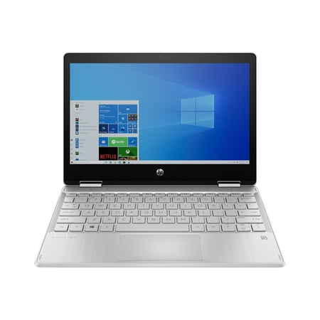 HP Pavilion x360 Laptop 11m-ap0023dx - Flip design - Intel Pentium Silver N5030 / 1.1 GHz - Windows 10 Home 64-bit in S mode - UHD Graphics 605 - 4 GB RAM - 128 GB SSD TLC - 11.6" IPS touchscreen 1366 x 768 (HD) - Wi-Fi 5 - natural silver, paint finish (cover), vertical brushing IMR keyboard frame finish and texture base finish - kbd: US